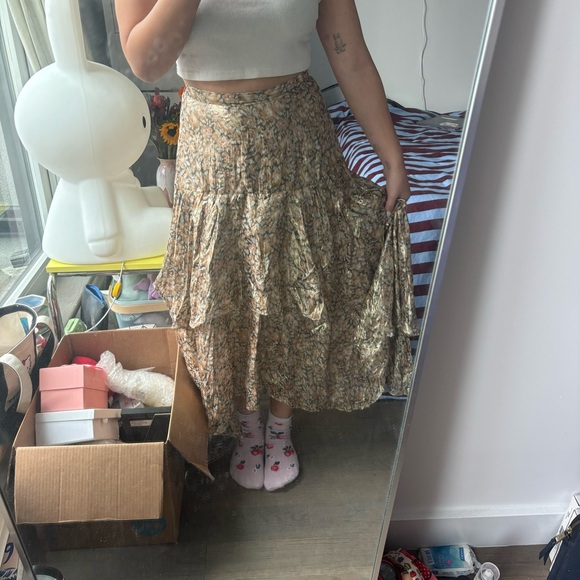 100% silk LSF midi skirt size M - Picture 6 of 8